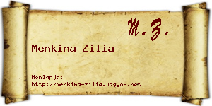 Menkina Zilia névjegykártya